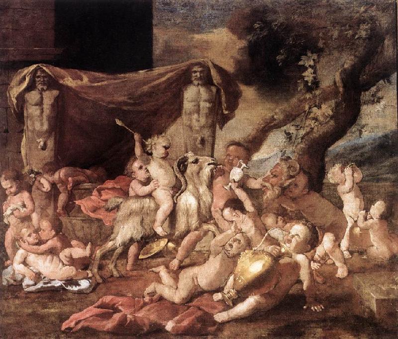 Nicolas Poussin Bacchanal of Putti 1626 Oil on canvas France oil painting art